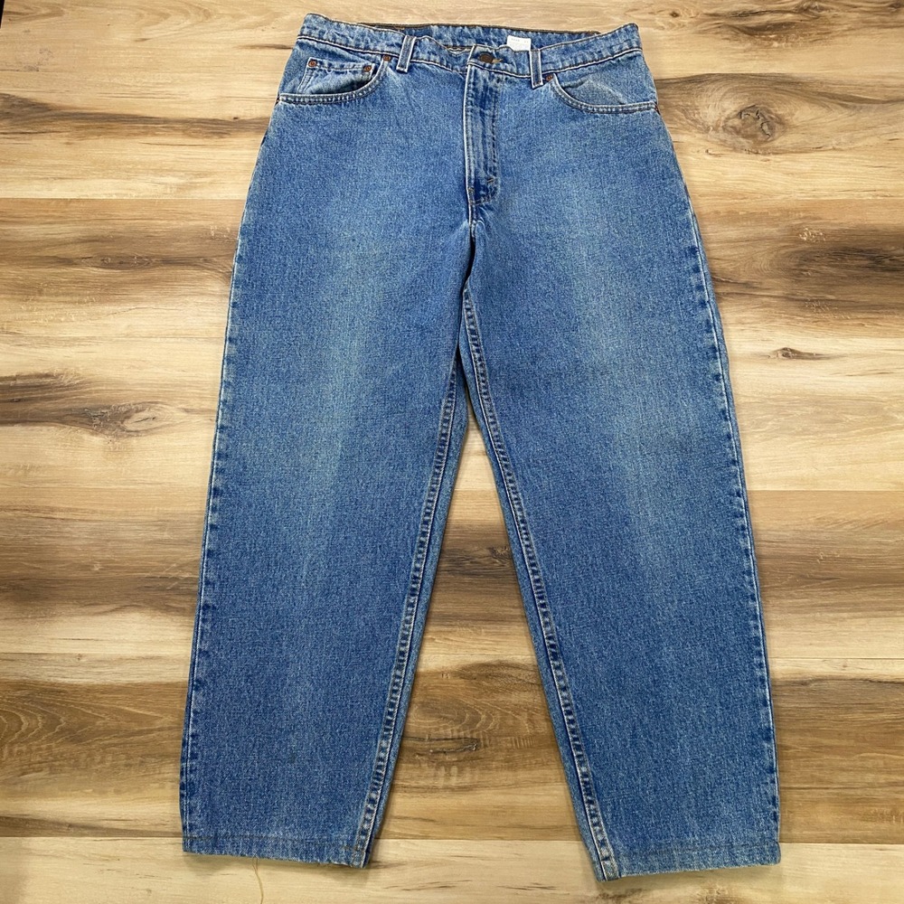 Levi's 550 Jeans 35x29 Relaxed Tapered Leg Denim Medium Wash Vintage 90s USA